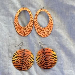 Animal print earrings!